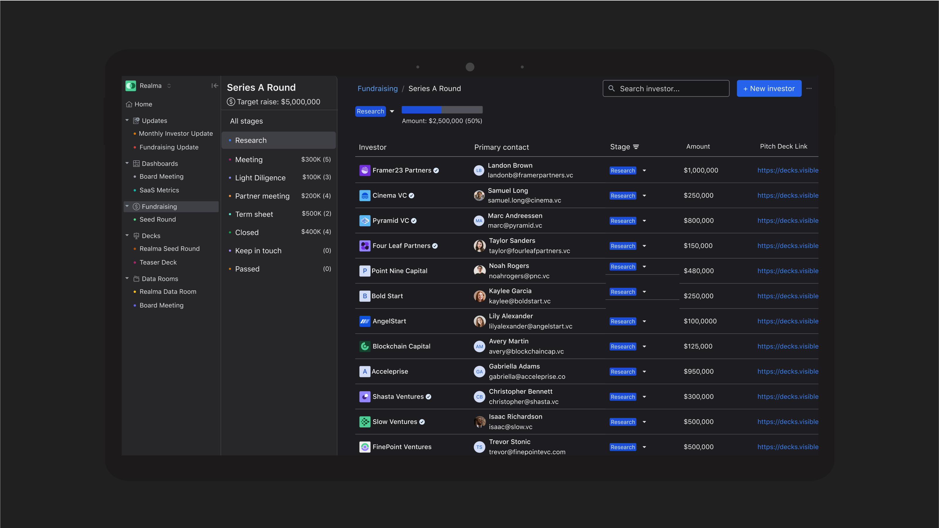 screenshot of Visible for Companies